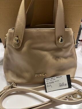 NWT Furla Small Leather Satchel OBO